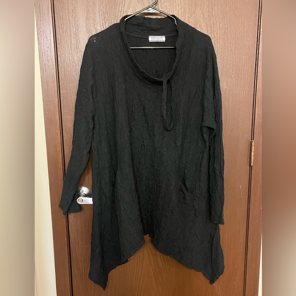 Black cowl neck pullover